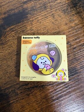 BT21 x Crème Banana Taffy Shimmery Eyeshadow Trio - Gold & Purple